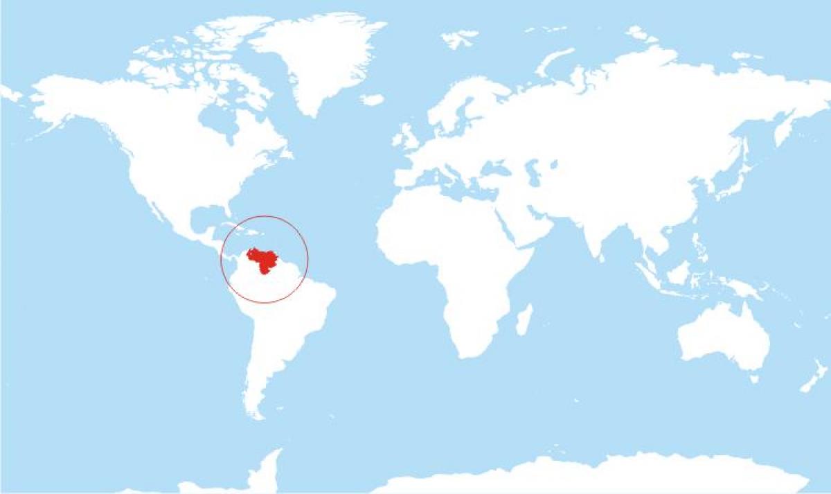 mapa Wenezueli miejscu na świecie